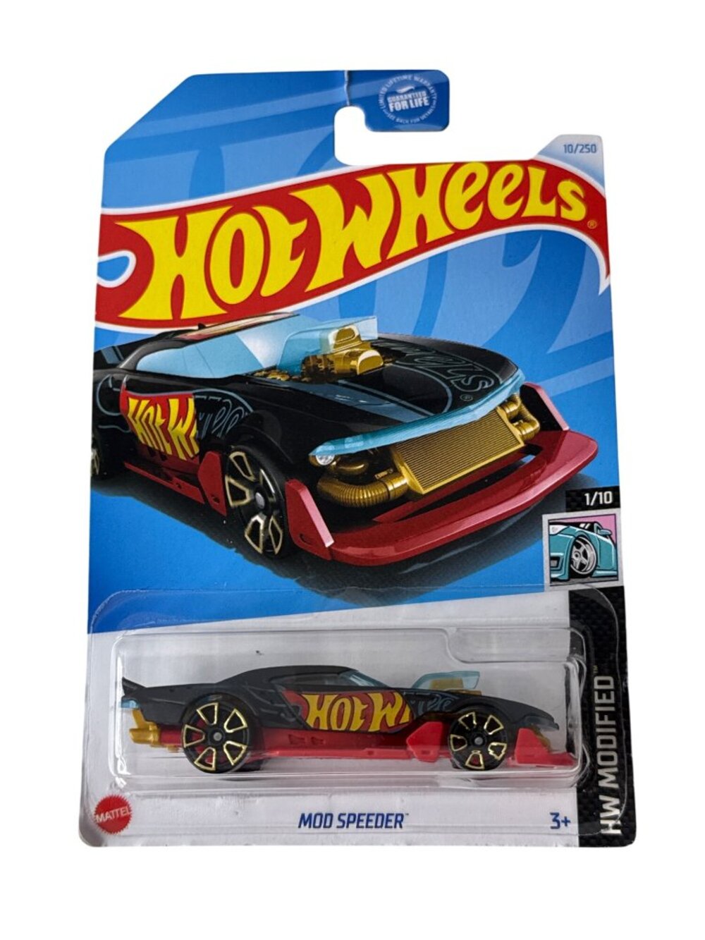 Hot Wheels 2025 Mod Speeder HW Modified Black Red Gold Diecast Car